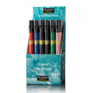 Feadog Single Tin Whistle - Mixed Colours - Key of D